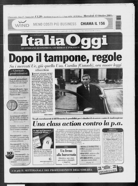 Italia oggi : quotidiano di economia finanza e politica